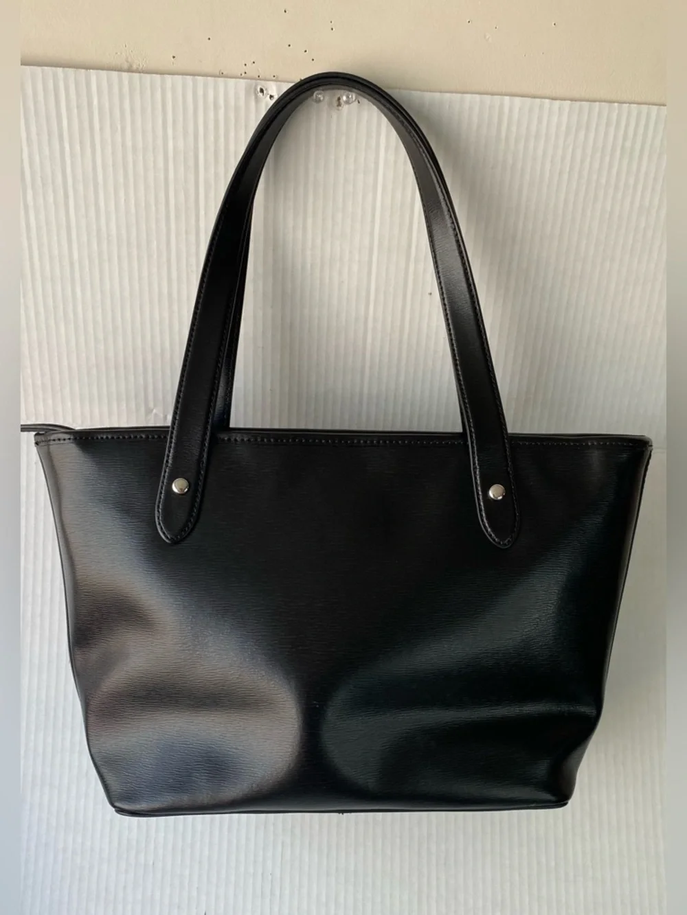Lauren Ralph Lauren Sloan Street Black Saffiano Leather Shopper Tote Bag - Picture 3 of 15